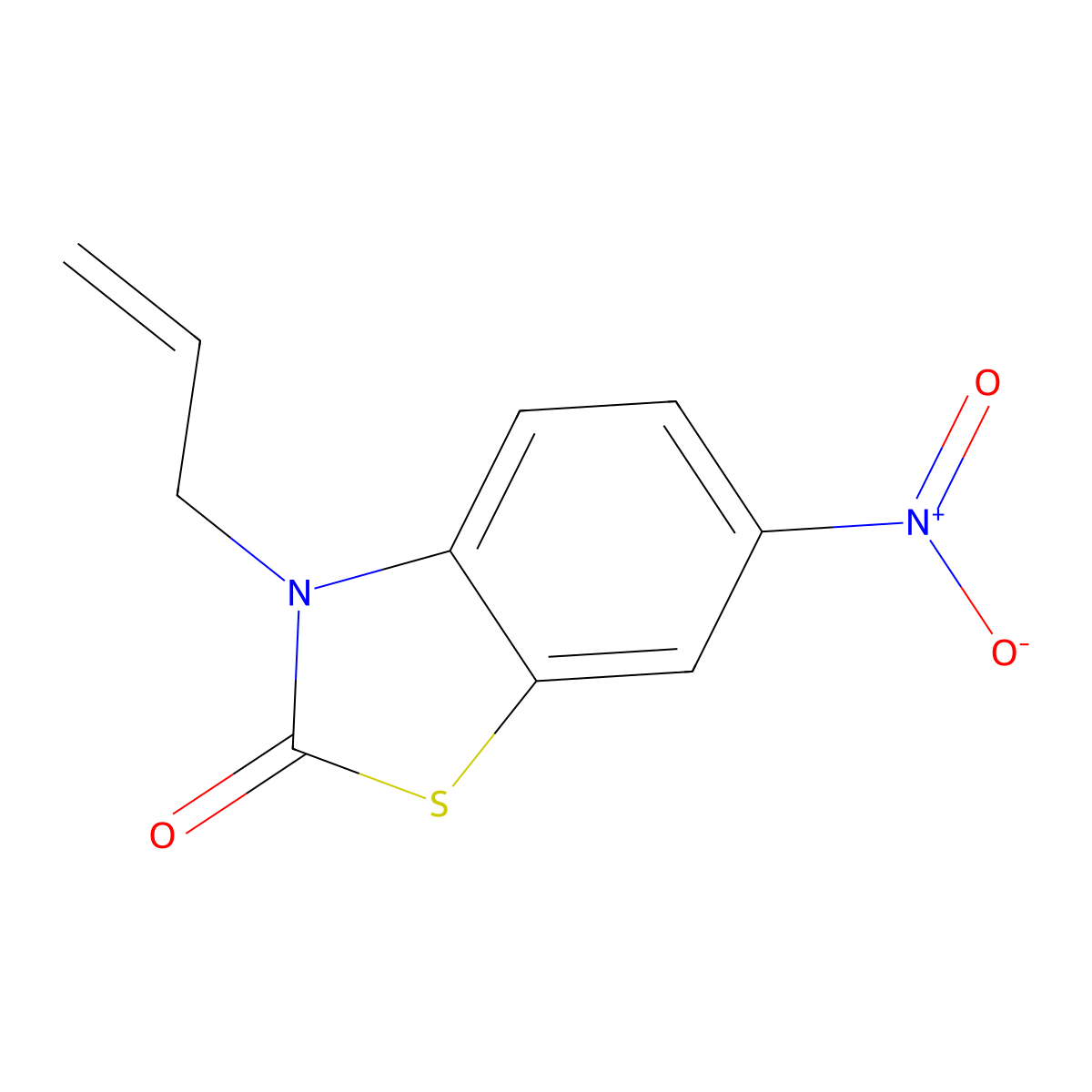 6-Nitro-3-prop-2-enyl-1,3-benzothiazol-2-one molecular structure, CAS 142749-43-7