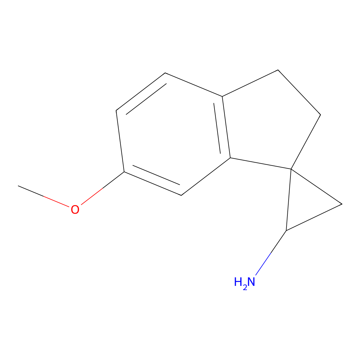 6'-Methoxy-2',3'-dihydrospiro[cyclopropane-1,1'-indene]-2-amine molecular structure, CAS 1427498-29-0