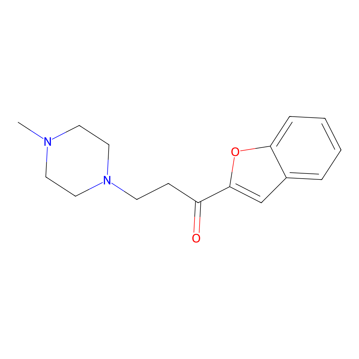 1-(Benzofuran-2-yl)-3-(4-methylpiperazin-1-yl)propan-1-one molecular structure, CAS 1427498-36-9
