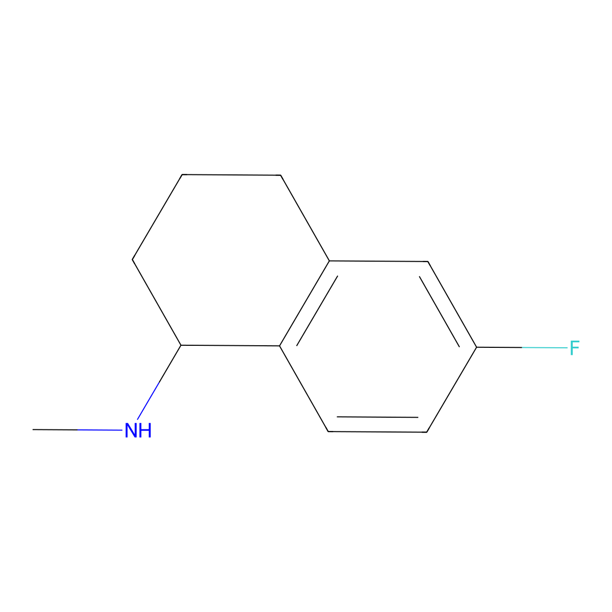 6-fluoro-N-methyl-1,2,3,4-tetrahydronaphthalen-1-amine molecular structure, CAS 1427498-39-2