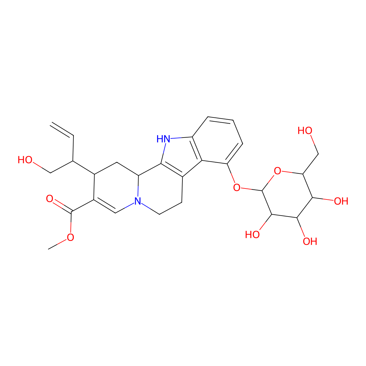 Glabratine molecular structure, CAS 142750-47-8