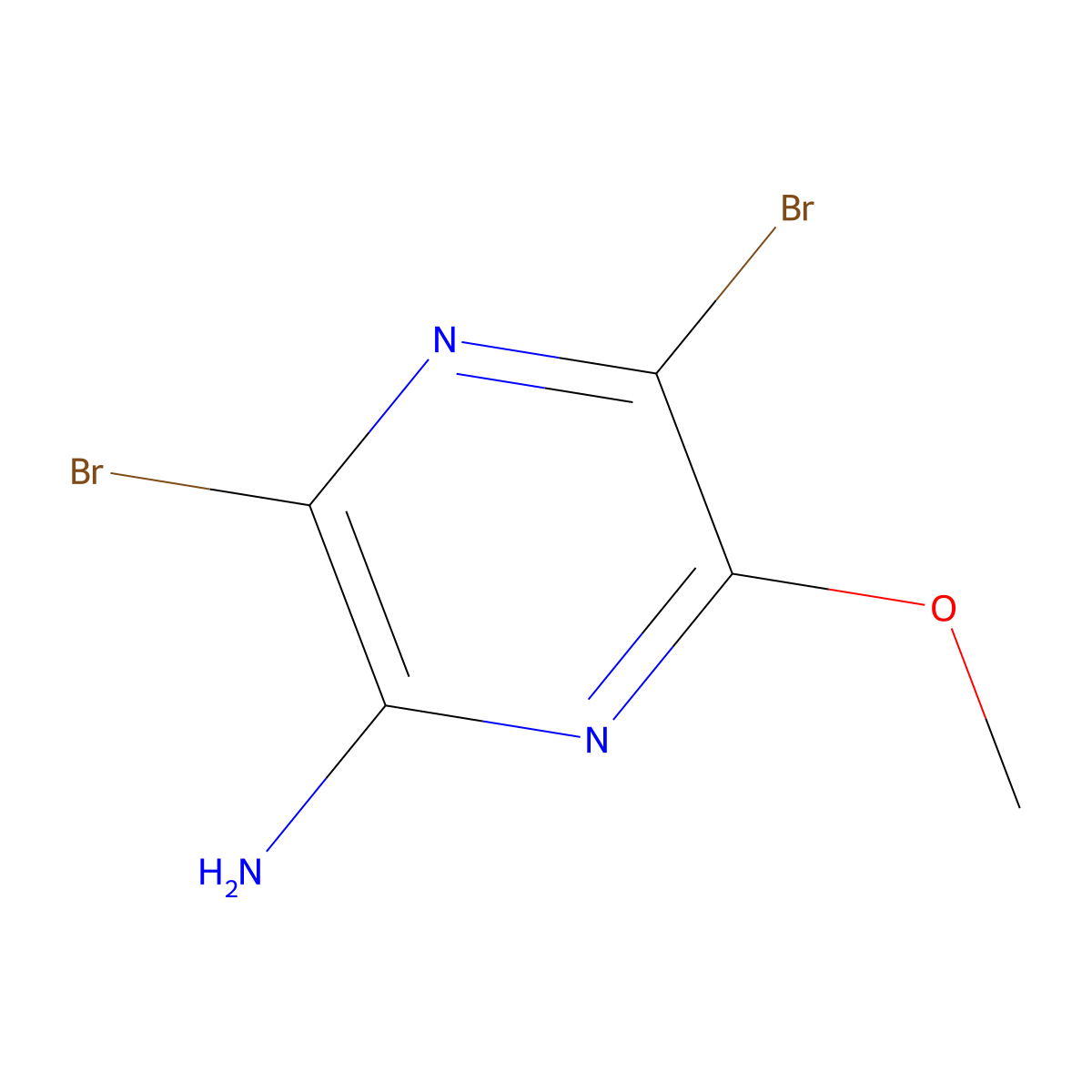 3,5-Dibromo-6-methoxy-2-aminopyrazine molecular structure, CAS 1427500-63-7