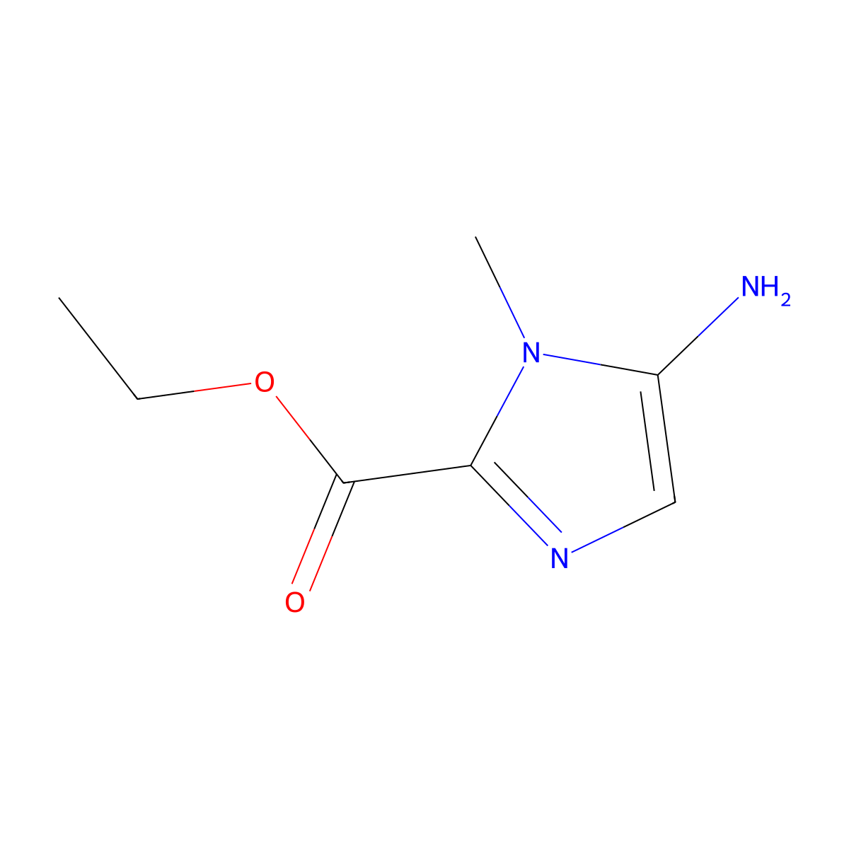 Ethyl 5-amino-1-methyl-1H-imidazole-2-carboxylate molecular structure, CAS 1427501-47-0