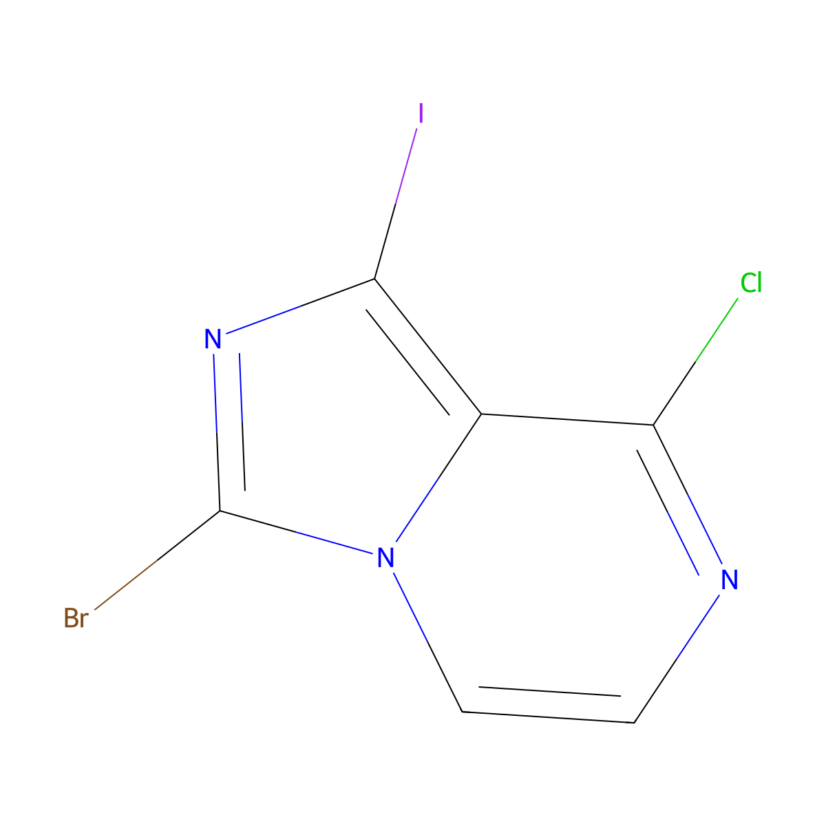 3-Bromo-8-chloro-1-iodoimidazo[1,5-A]pyrazine molecular structure, CAS 1427501-48-1