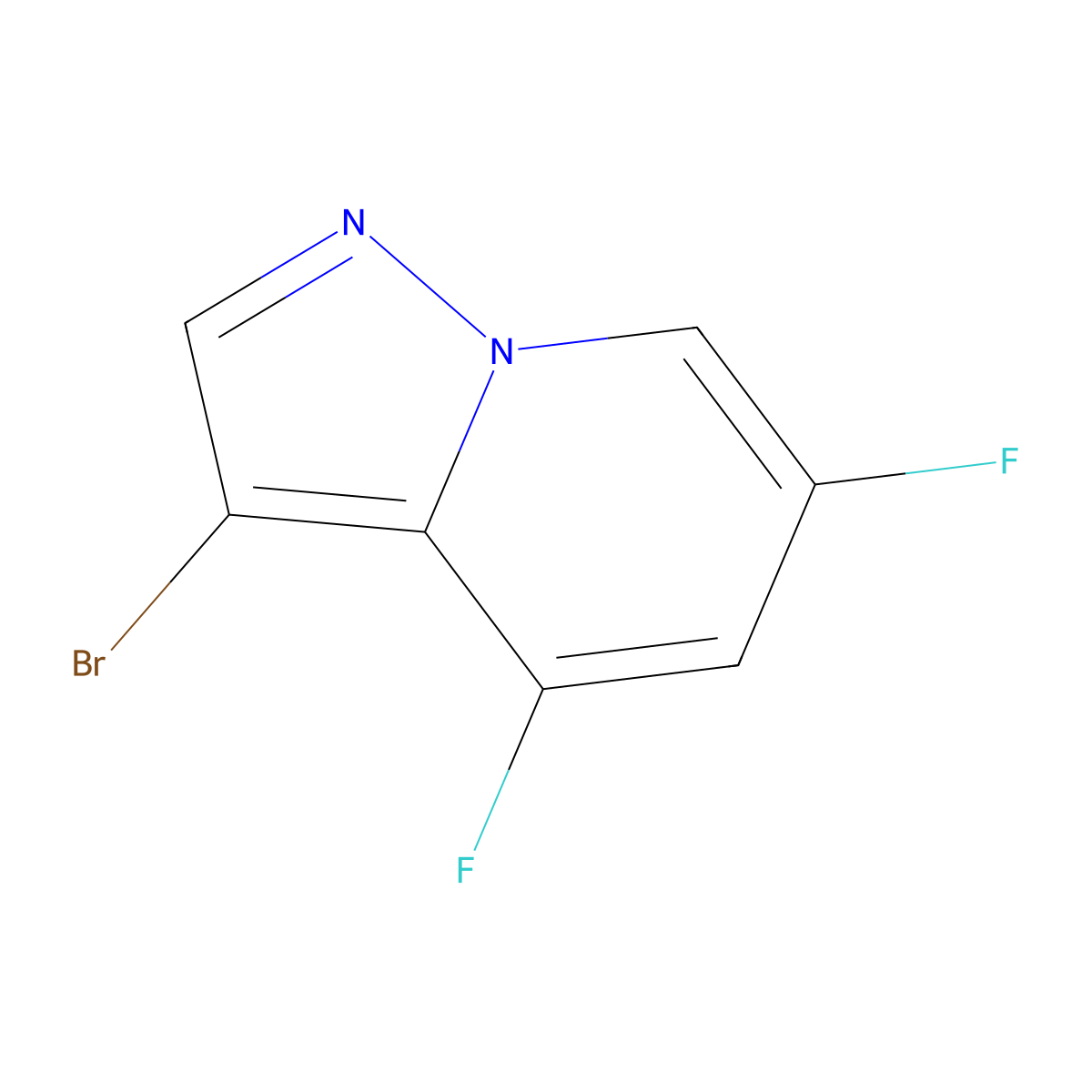 3-Bromo-4,6-difluoropyrazolo[1,5-a]pyridine molecular structure, CAS 1427501-65-2