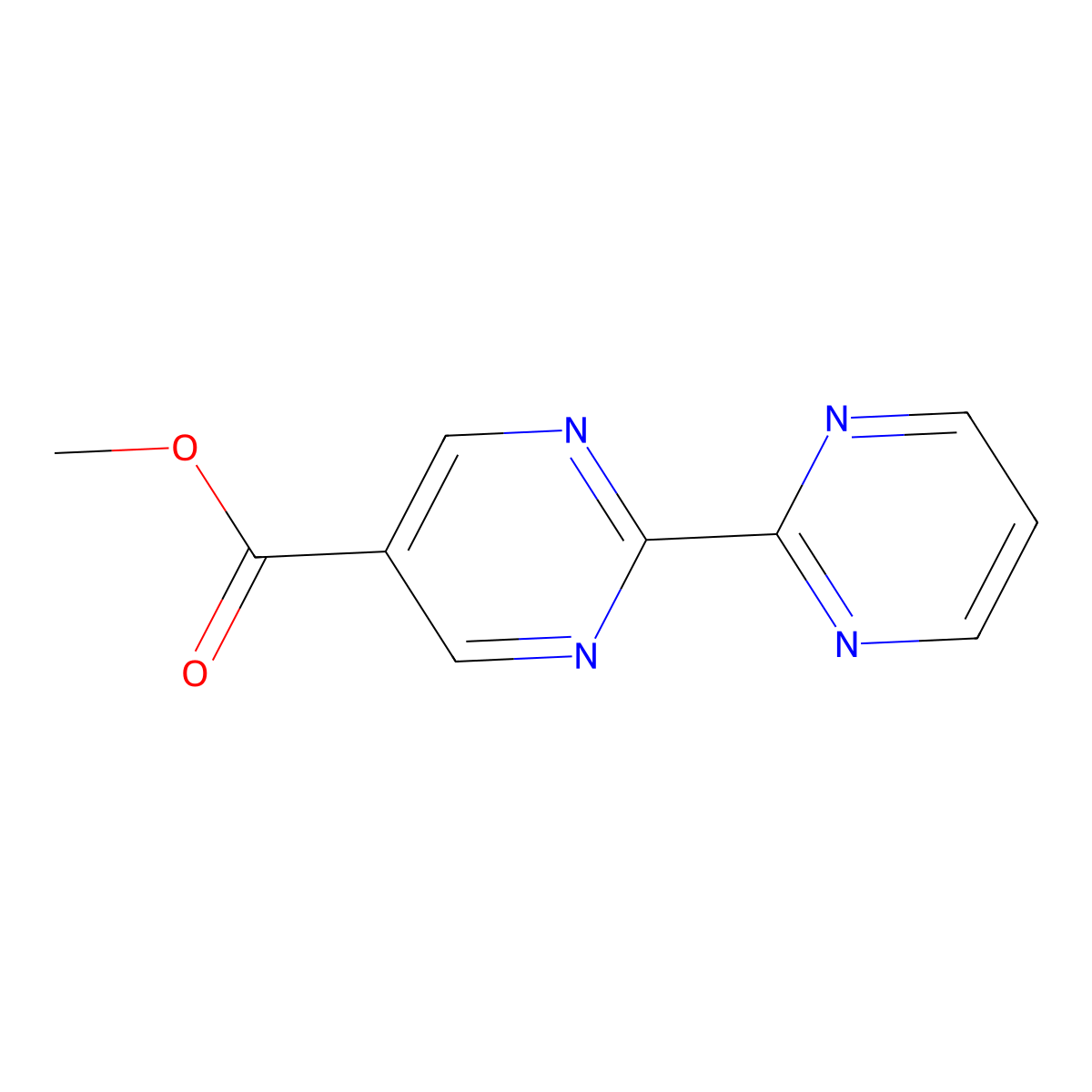Methyl [2,2'-bipyrimidine]-5-carboxylate molecular structure, CAS 1427501-72-1