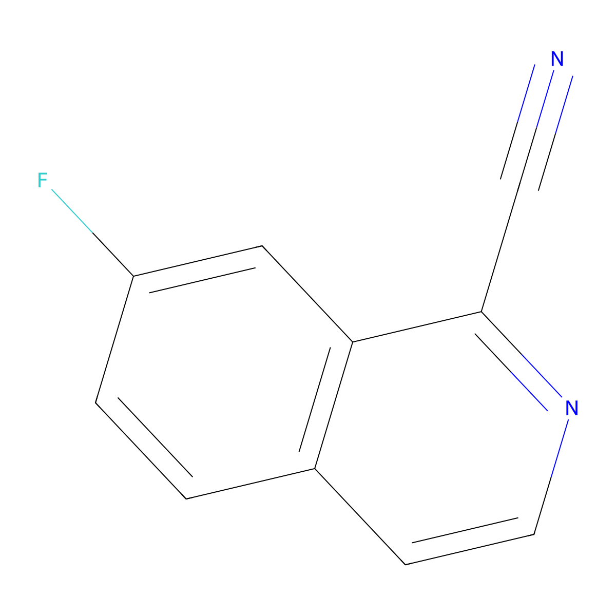 7-Fluoroisoquinoline-1-carbonitrile molecular structure, CAS 1427501-79-8