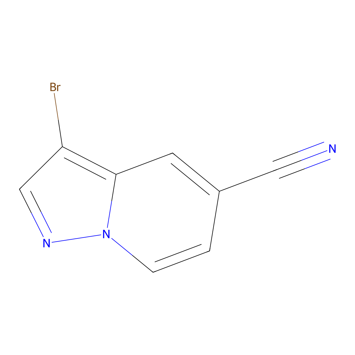 3-Bromopyrazolo[1,5-A]pyridine-5-carbonitrile molecular structure, CAS 1427501-82-3