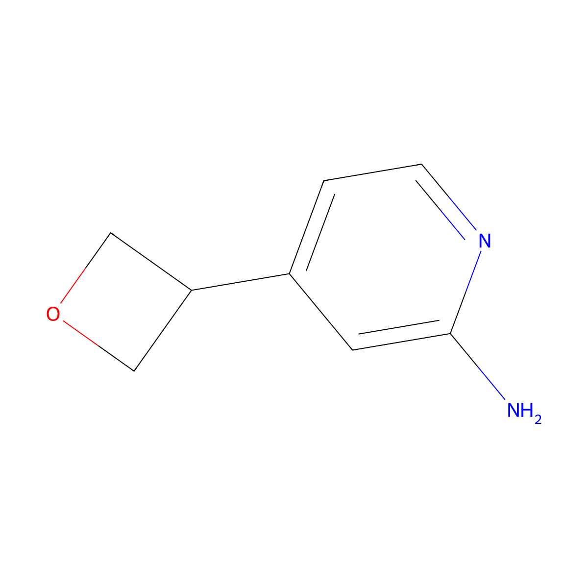4-(Oxetan-3-YL)pyridin-2-amine molecular structure, CAS 1427501-89-0