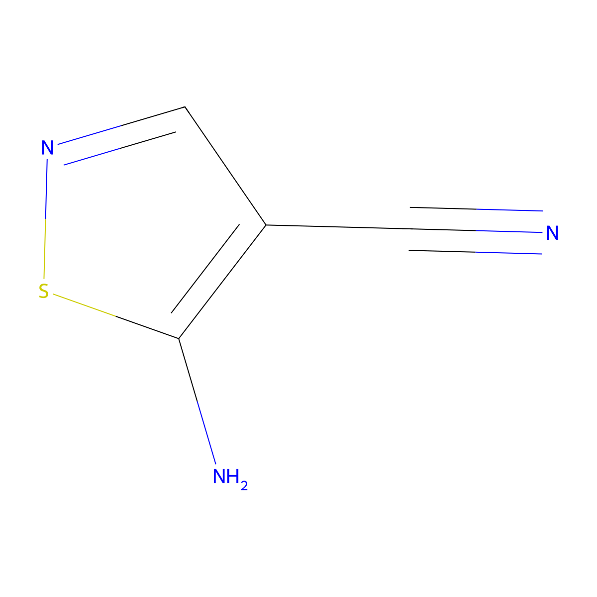 5-Aminoisothiazole-4-carbonitrile molecular structure, CAS 1427502-13-3