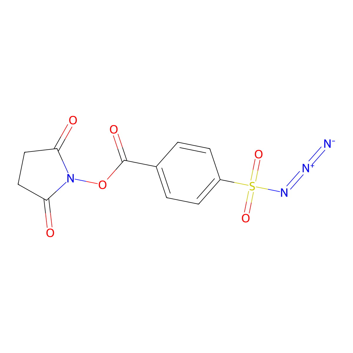 4-Azidosulfonyl-benzoic acid 2,5-dioxo-pyrrolidin-1-yl ester molecular structure, CAS 1427502-22-4
