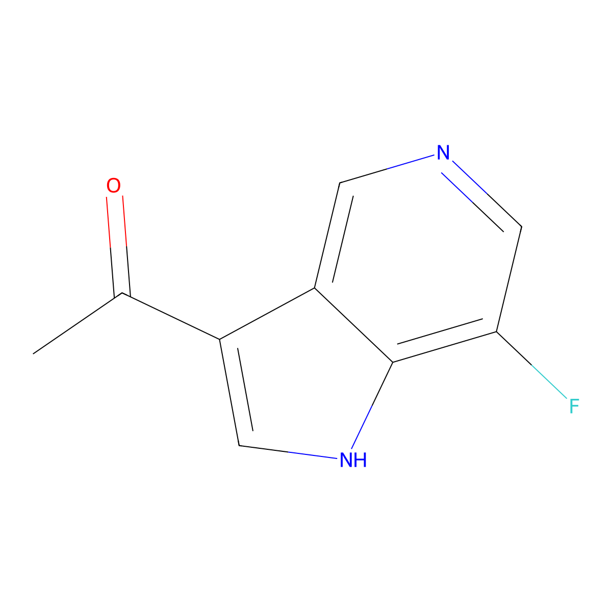 1-(7-Fluoro-1H-pyrrolo[3,2-c]pyridin-3-yl)ethanone molecular structure, CAS 1427502-34-8