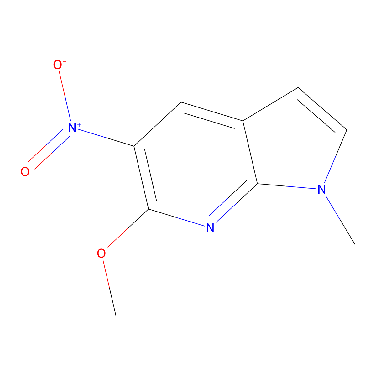 1-Methyl-6-methoxy-5-nitro-7-azaindole molecular structure, CAS 1427502-46-2