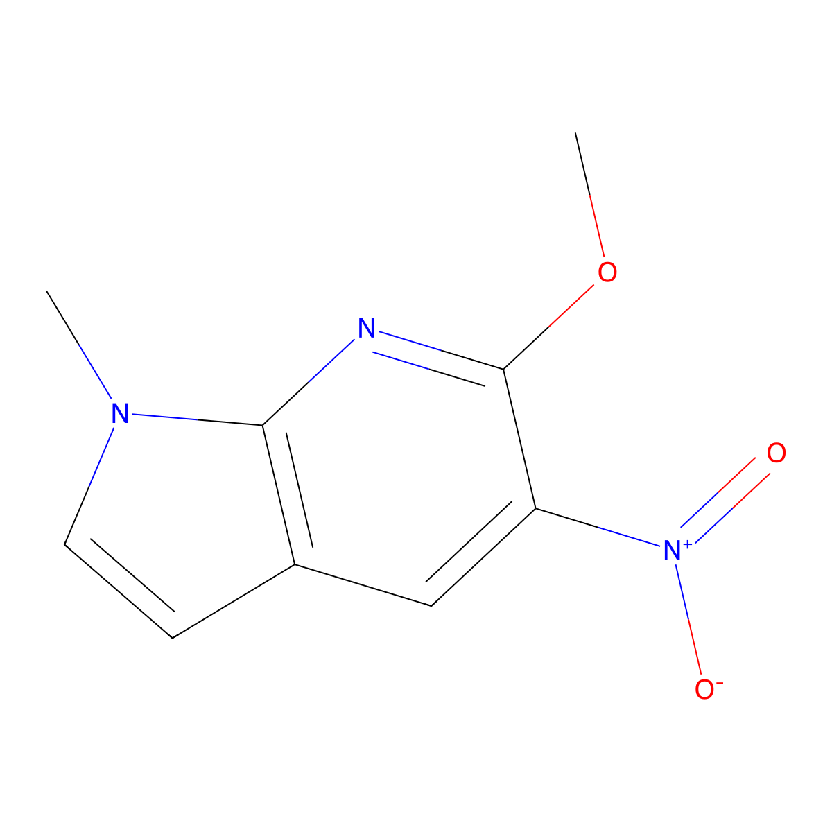 1-Methyl-6-methoxy-5-nitro-7-azaindole molecular structure, CAS 1427502-46-2