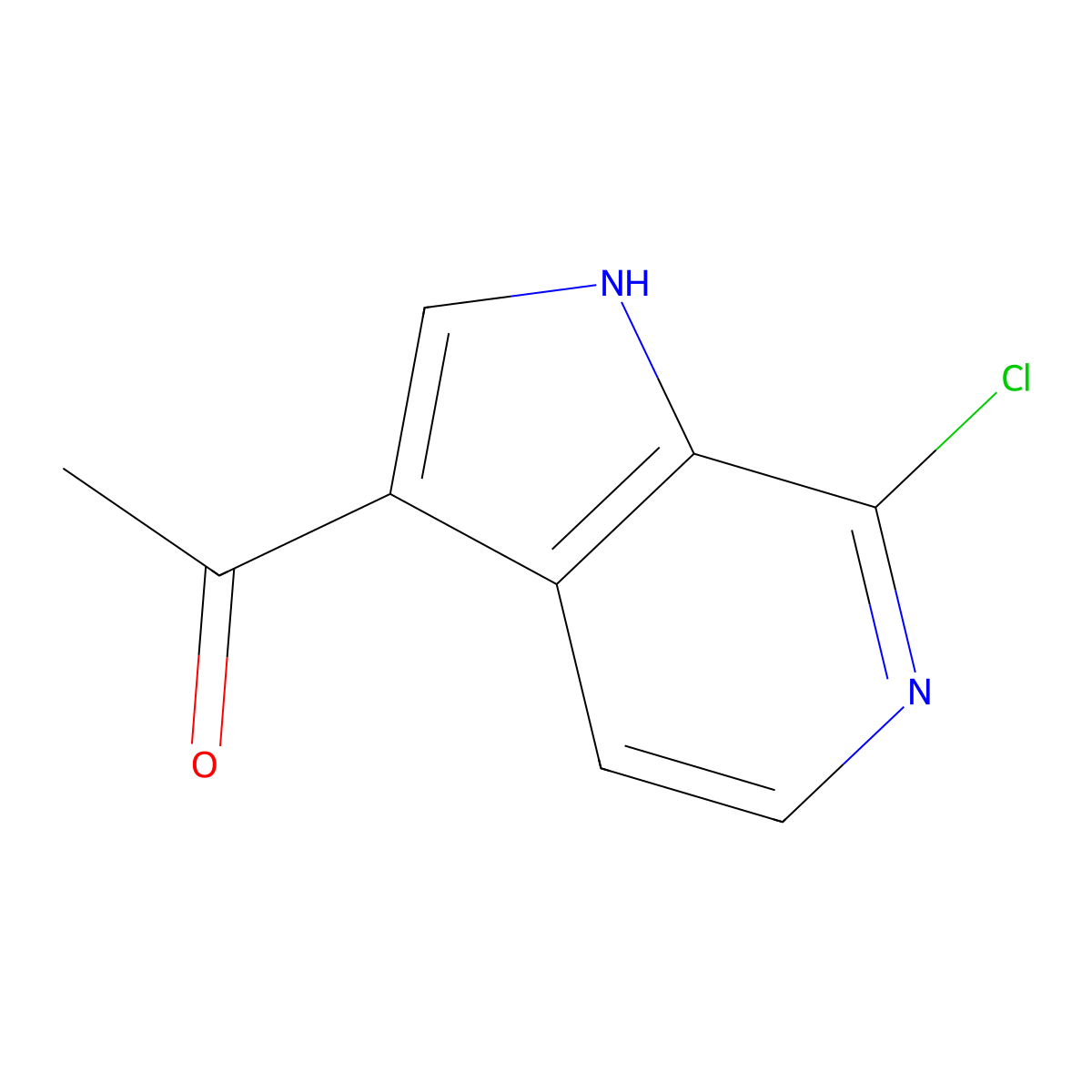 1-(7-Chloro-1H-pyrrolo[2,3-c]pyridin-3-yl)ethan-1-one molecular structure, CAS 1427502-49-5