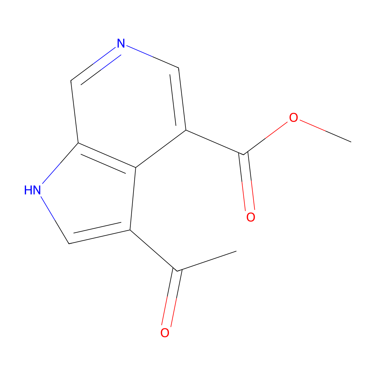 3-Acetyl-6-azaindole-4-carboxylic acid methyl ester molecular structure, CAS 1427502-53-1