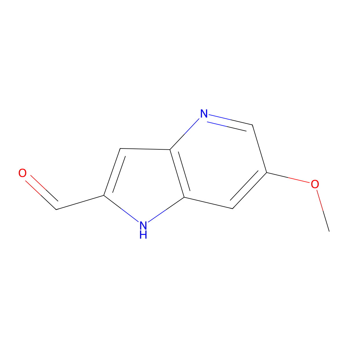 6-Methoxy-1H-pyrrolo[3,2-B]pyridine-2-carbaldehyde molecular structure, CAS 1427502-58-6