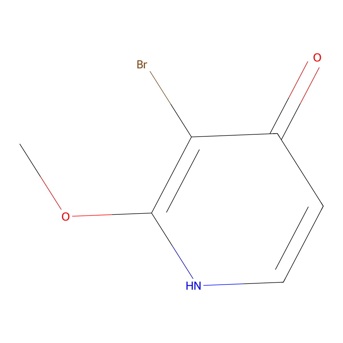 3-Bromo-2-methoxypyridin-4-ol molecular structure, CAS 1427502-74-6