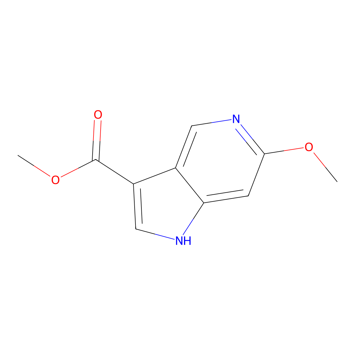 6-Methoxy-5-azaindole-3-carboxylic acid methyl ester molecular structure, CAS 1427502-80-4