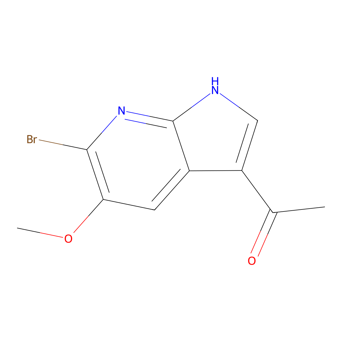 3-Acetyl-6-bromo-5-methoxy-7-azaindole molecular structure, CAS 1427502-84-8