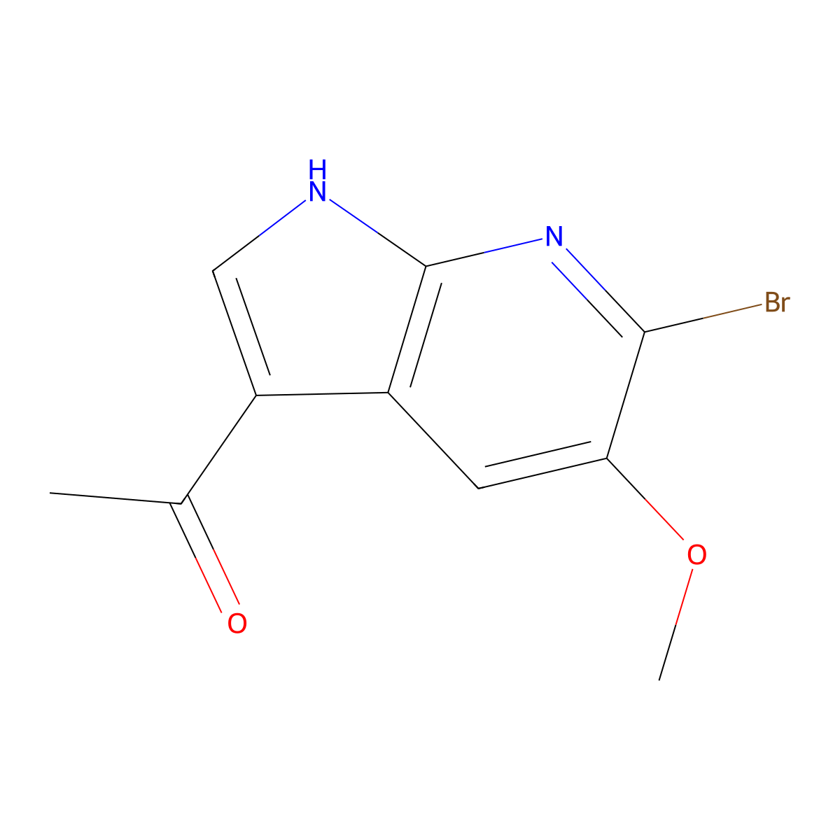 3-Acetyl-6-bromo-5-methoxy-7-azaindole molecular structure, CAS 1427502-84-8
