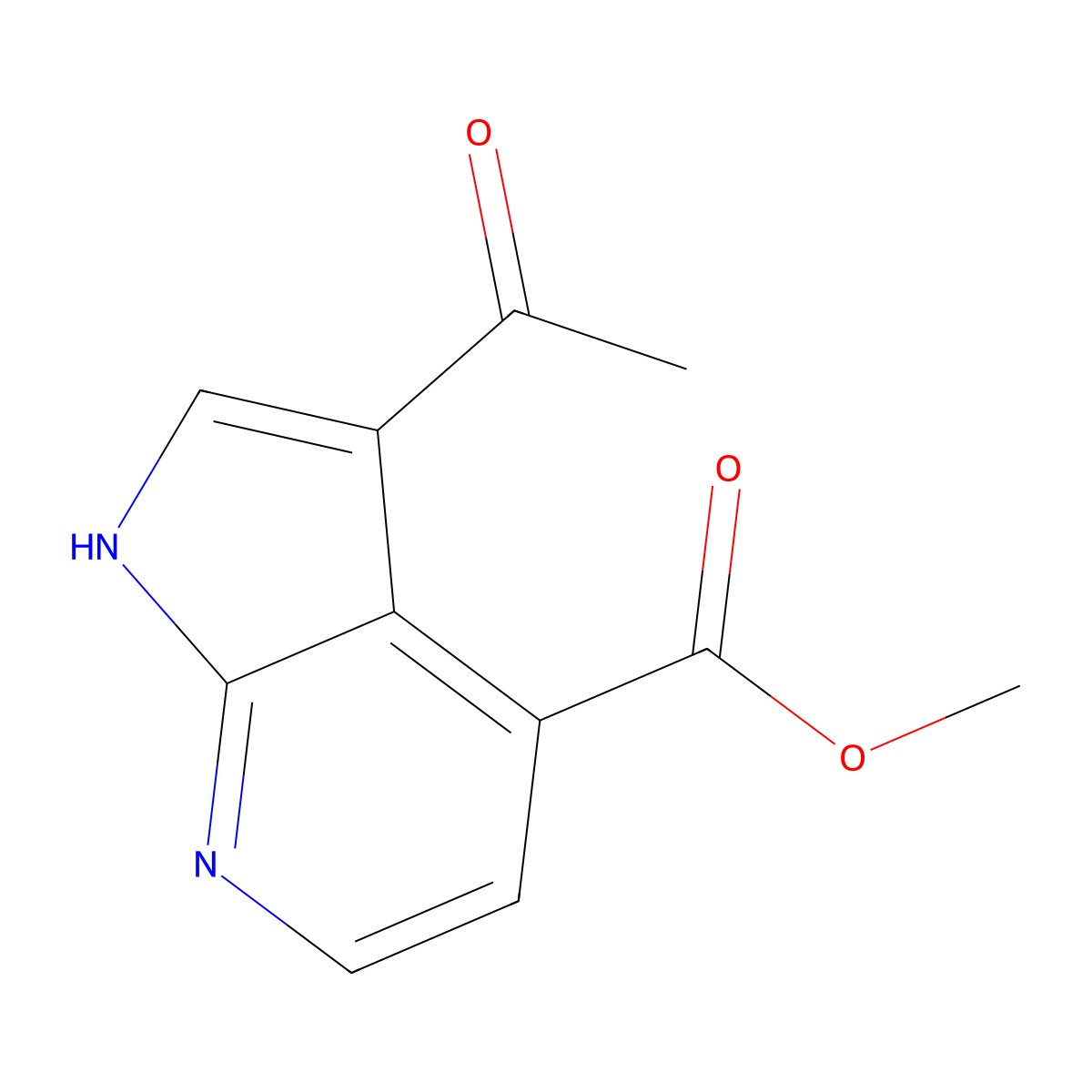 3-Acetyl-7-azaindole-4-methyl carboxylate molecular structure, CAS 1427502-86-0
