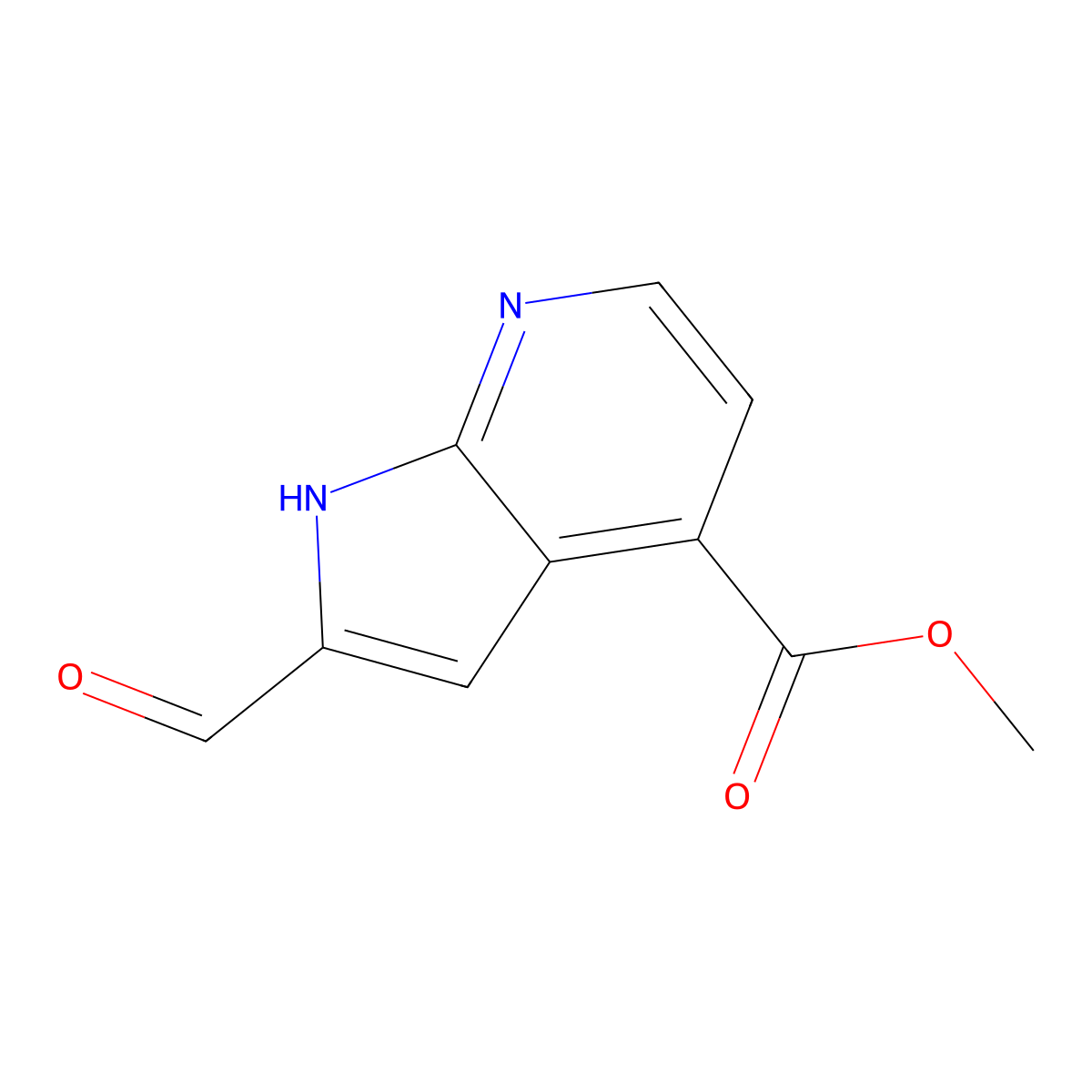 4-Methoxycarbonyl-7-azaindole-2-carbaldehyde molecular structure, CAS 1427502-87-1