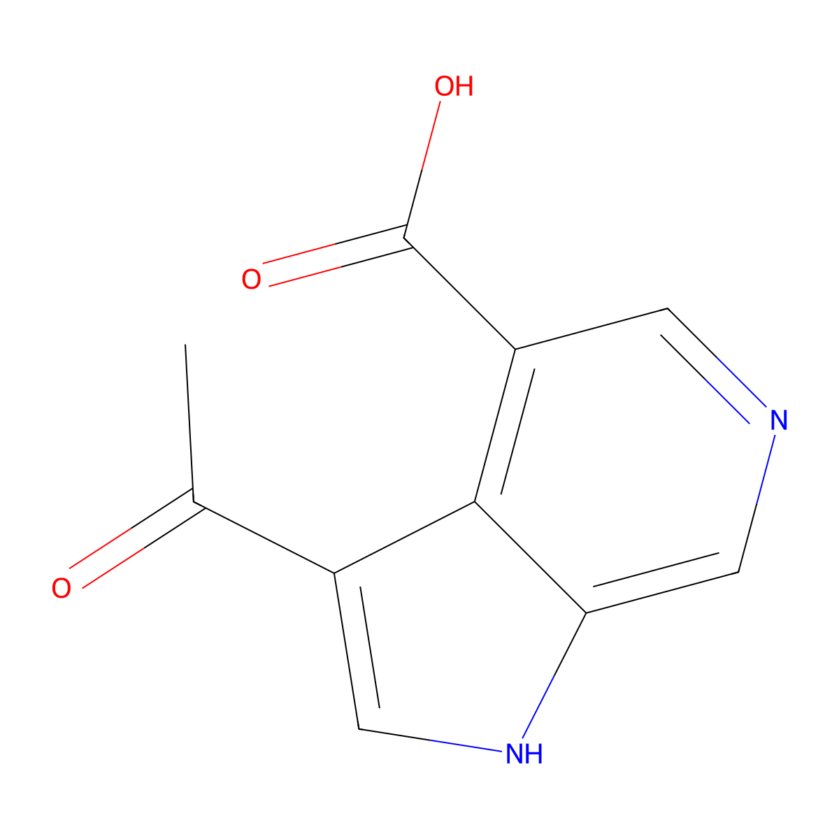 3-Acetyl-6-azaindole-4-carboxylic acid molecular structure, CAS 1427502-88-2