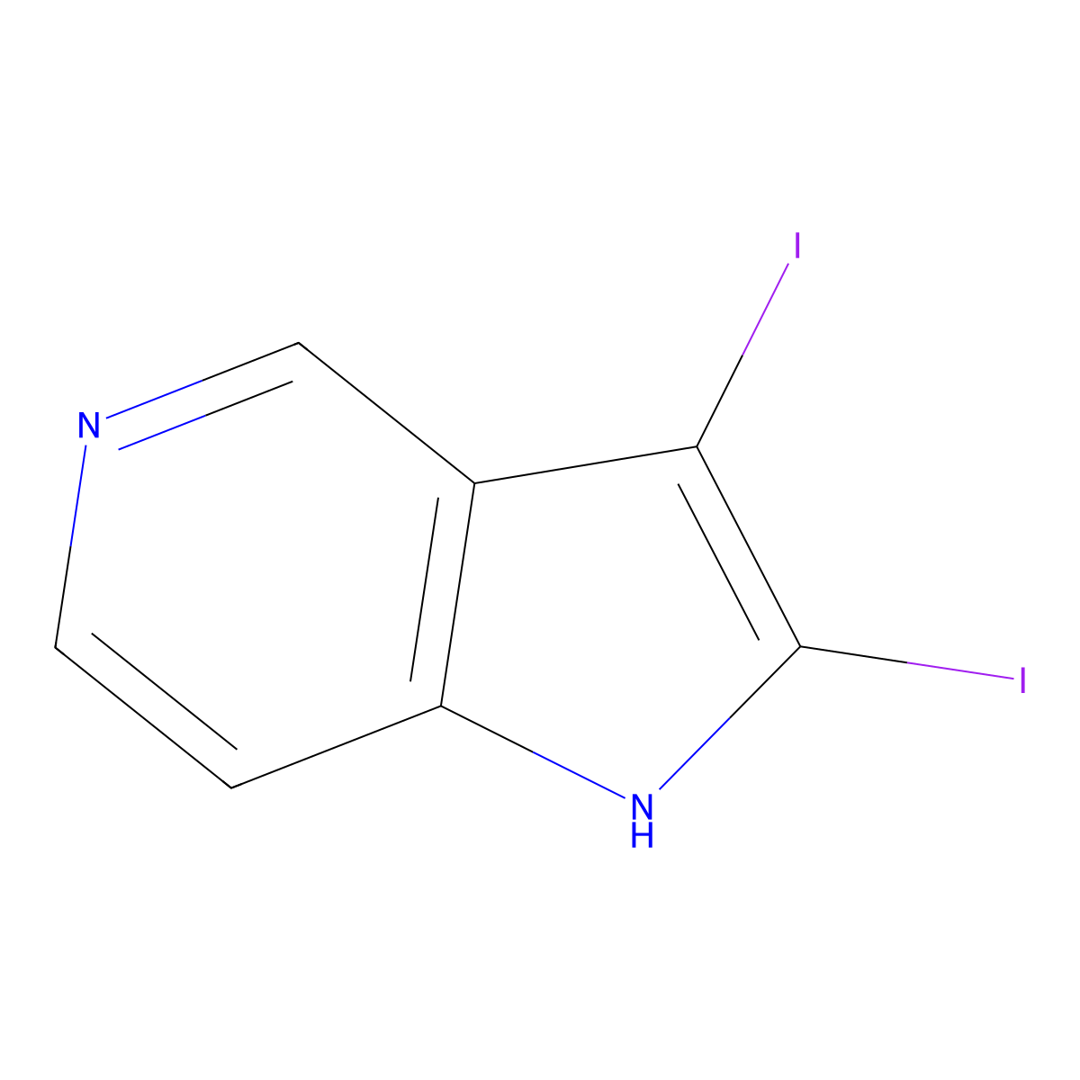 2,3-Diiodo-5-azaindole molecular structure, CAS 1427502-94-0