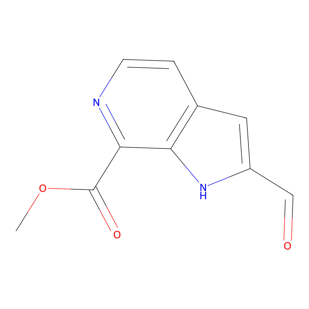 7-Methoxycarbonyl-6-azaindole-2-carbaldehyde molecular structure, CAS 1427503-03-4