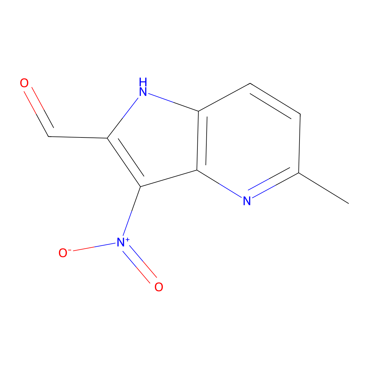 5-Methyl-3-nitro-4-azaindole-2-carbaldehyde molecular structure, CAS 1427503-07-8