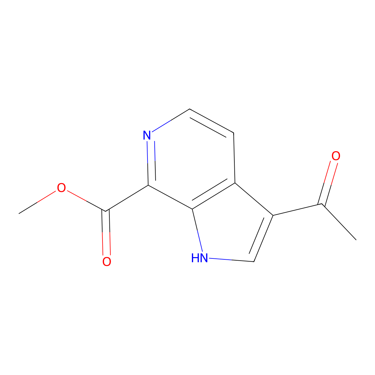 3-Acetyl-6-azaindole-7-carboxylic acid methyl ester molecular structure, CAS 1427503-31-8