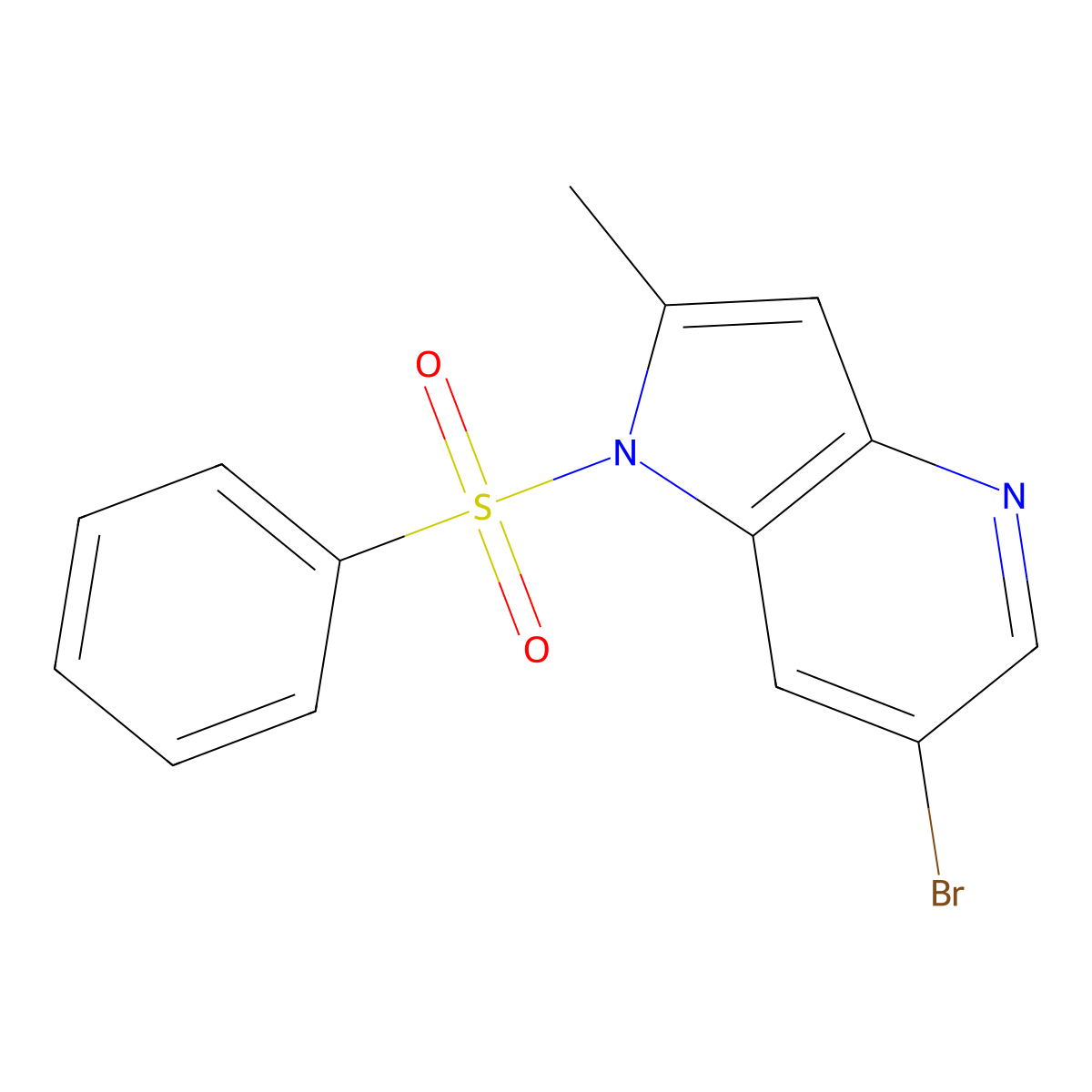 1-Benzenesulfonyl-2-methyl-6-bromo-4-azaindole molecular structure, CAS 1427503-34-1