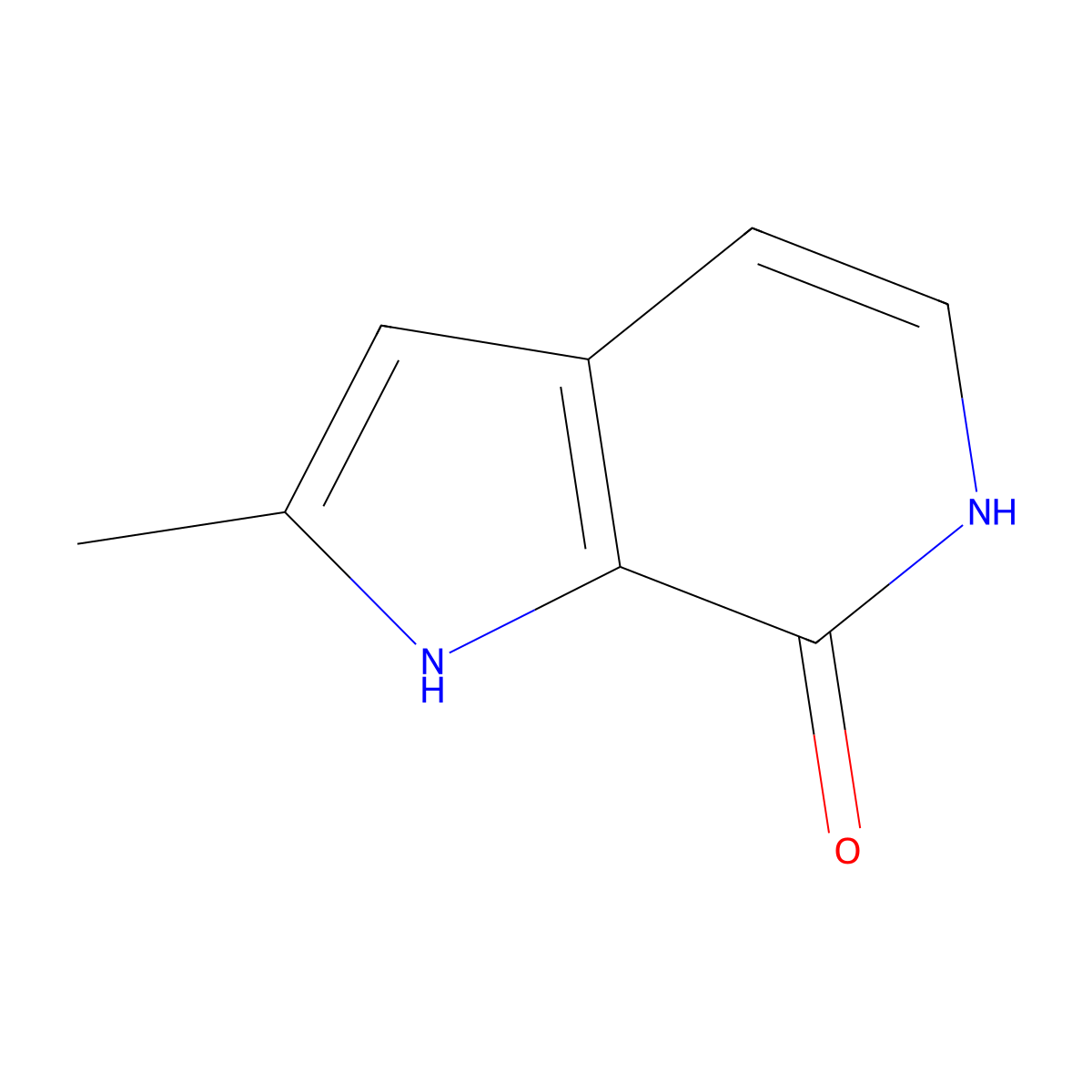 2-Methyl-1H-pyrrolo[2,3-c]pyridin-7(6H)-one molecular structure, CAS 1427503-36-3