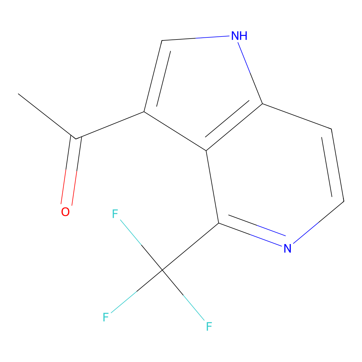3-Acetyl-4-trifluoromethyl-5-azaindole molecular structure, CAS 1427503-40-9