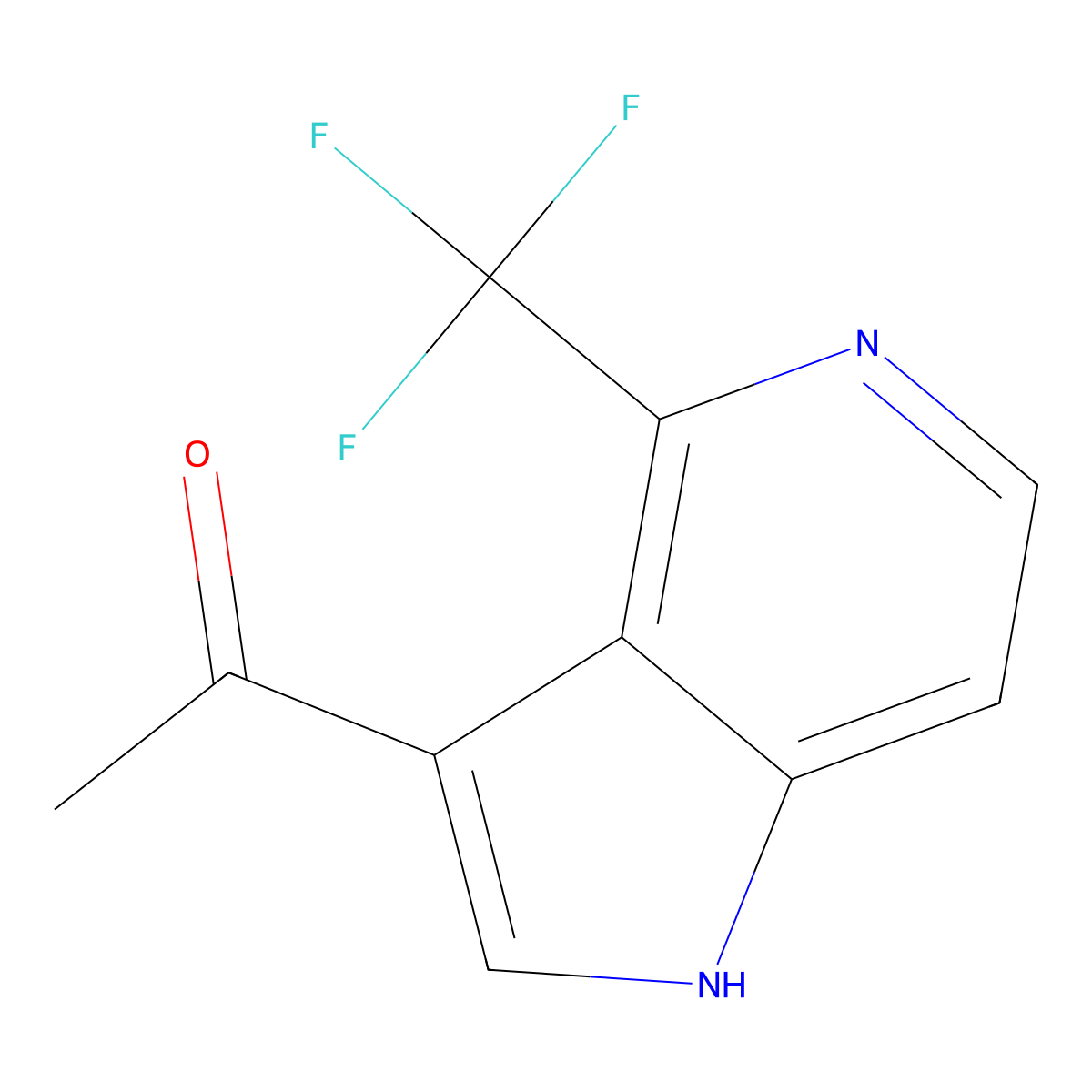 3-Acetyl-4-trifluoromethyl-5-azaindole molecular structure, CAS 1427503-40-9