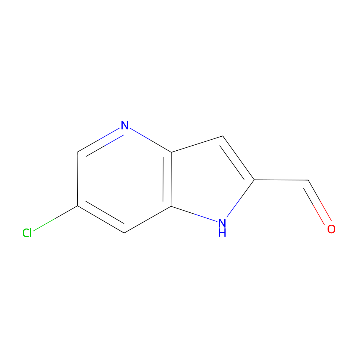 6-Chloro-1H-pyrrolo[3,2-b]pyridine-2-carbaldehyde molecular structure, CAS 1427503-43-2