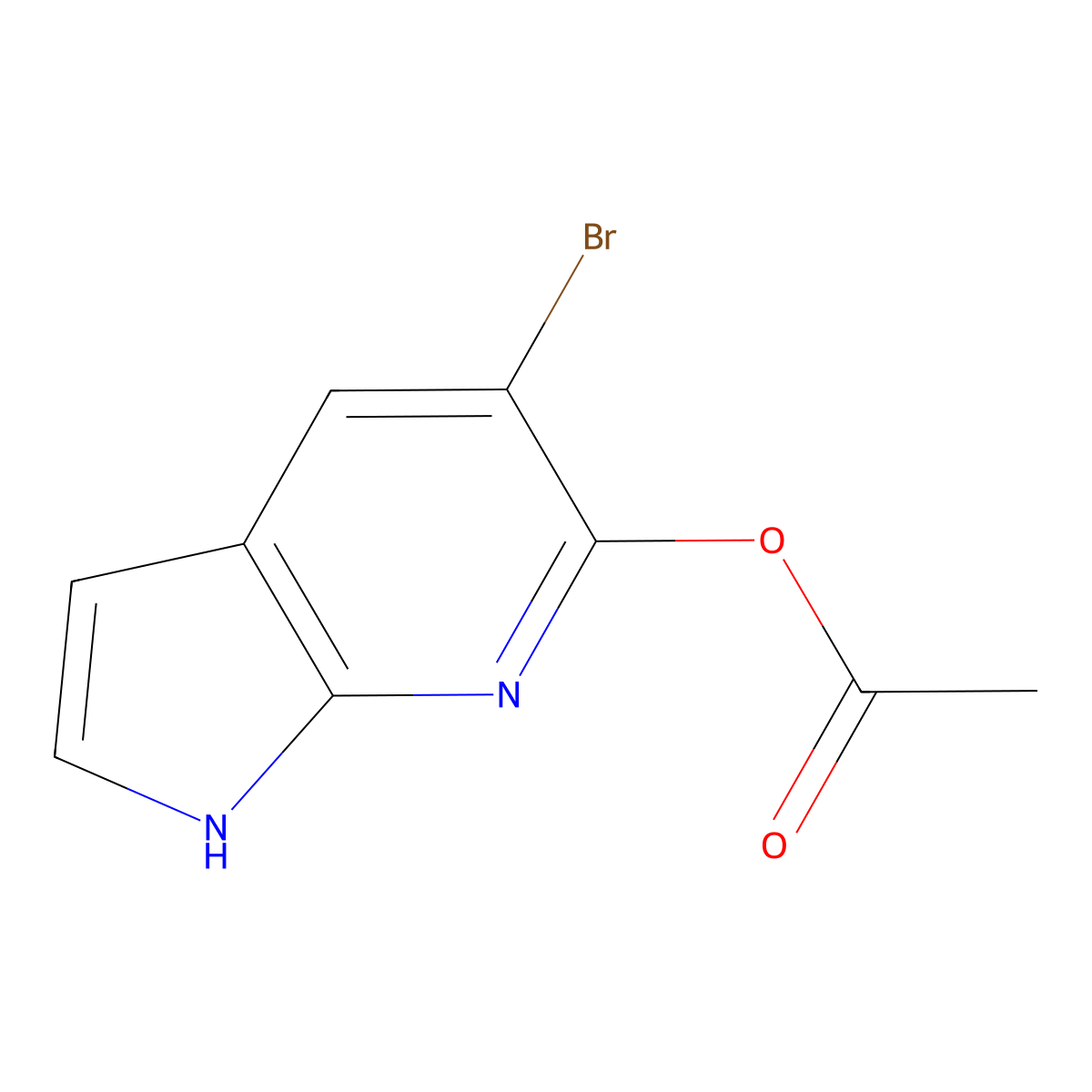 6-Acetoxy-5-bromo-7-azaindole molecular structure, CAS 1427503-65-8