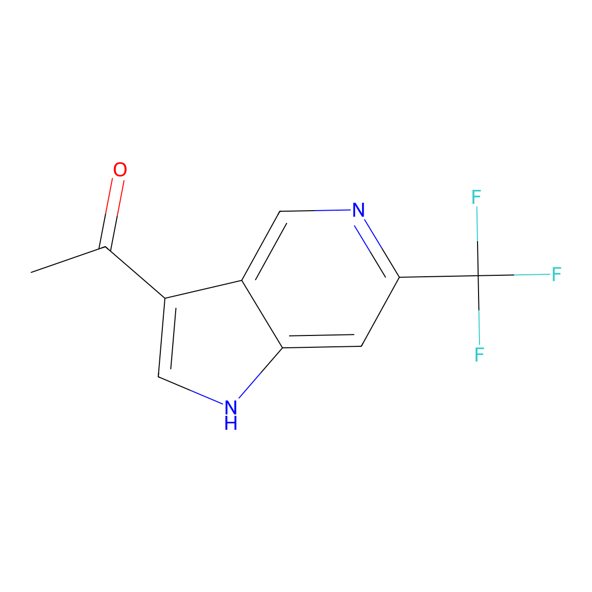 3-Acetyl-6-trifluoromethyl-5-azaindole molecular structure, CAS 1427503-76-1