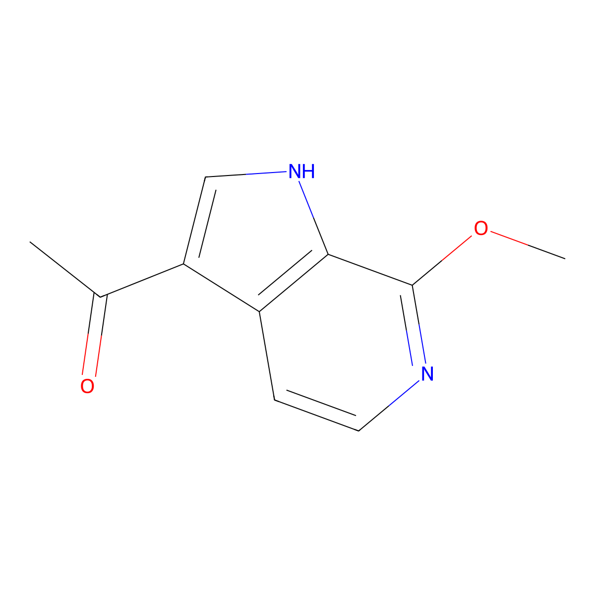 1-(7-Methoxy-1H-pyrrolo[2,3-c]pyridin-3-yl)ethan-1-one molecular structure, CAS 1427504-01-5