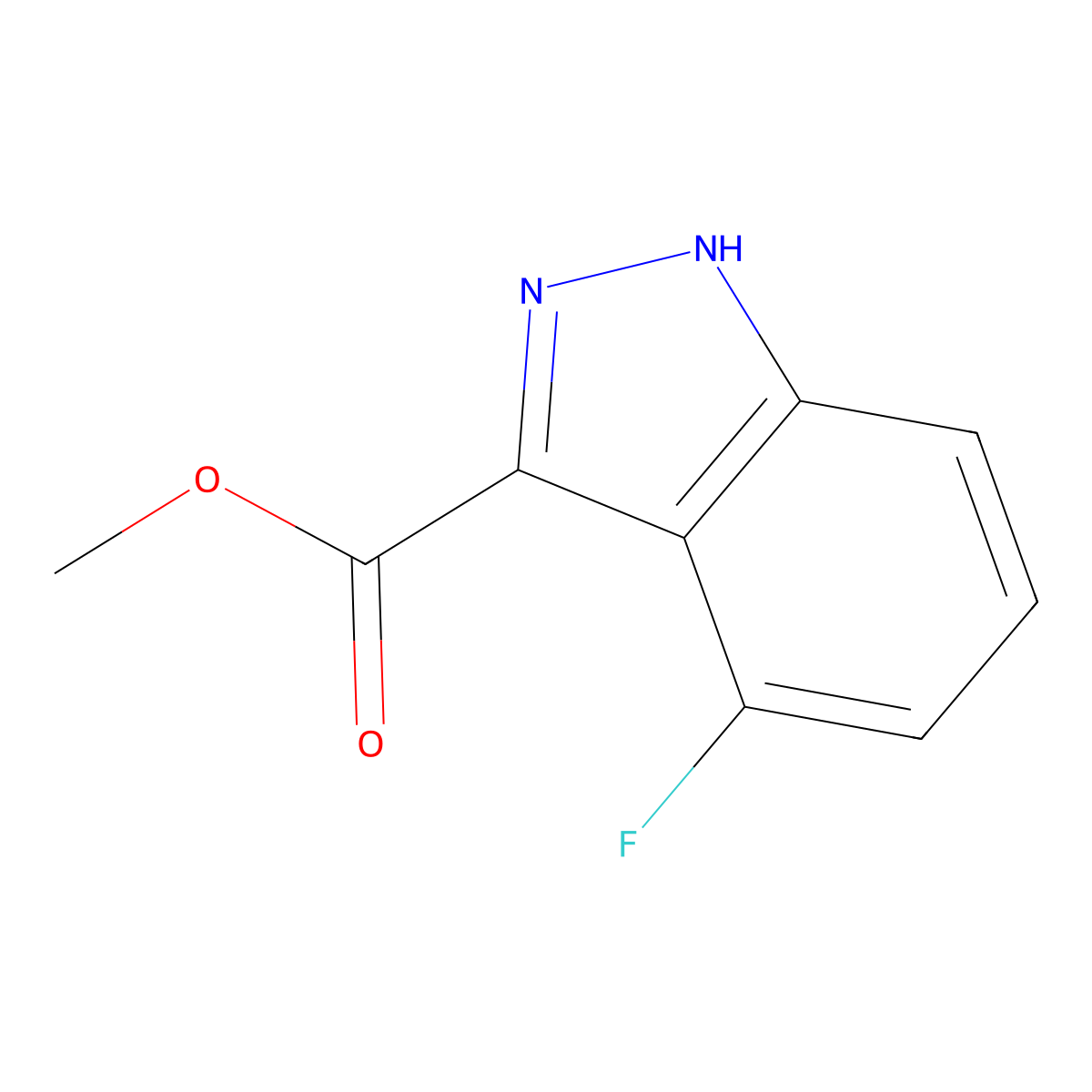 methyl 4-fluoro-1H-indazole-3-carboxylate molecular structure, CAS 1427504-03-7