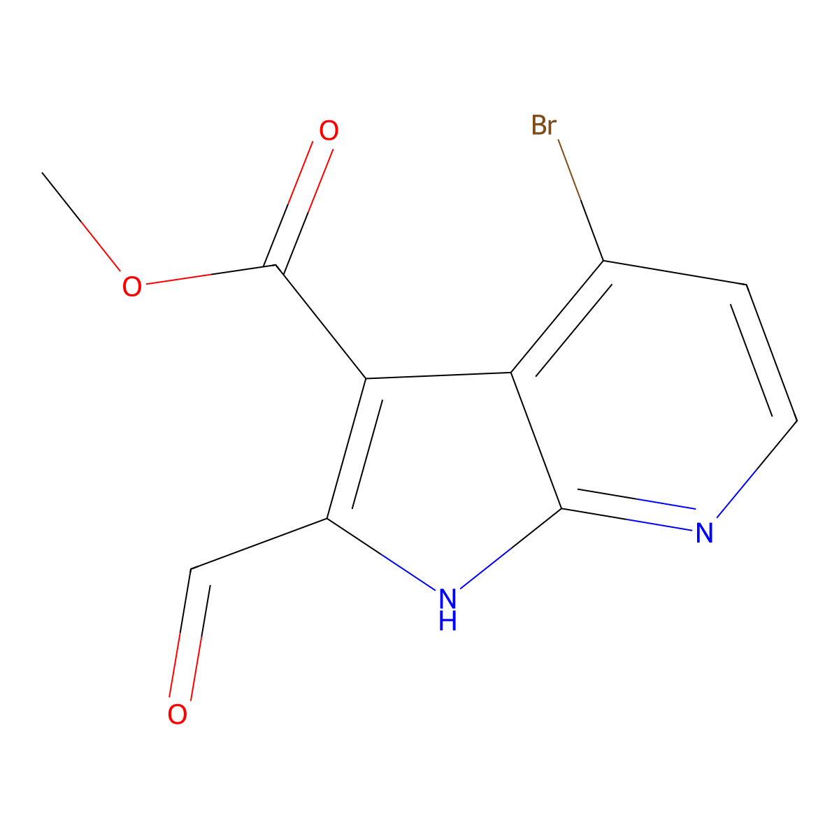4-Bromo-3-methoxycarbonyl-7-azaindole-2-carbaldehyde molecular structure, CAS 1427504-08-2