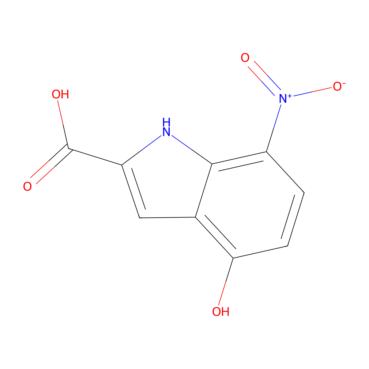 4-Hydroxy-7-nitroindole-2-carboxylic acid molecular structure, CAS 1427504-09-3