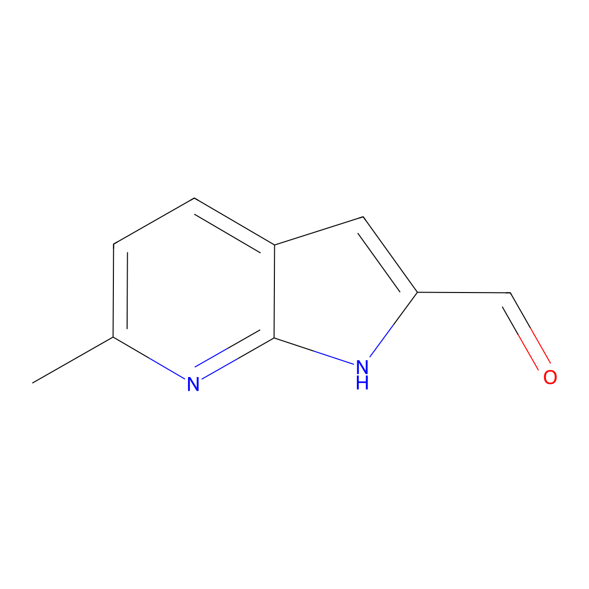 6-Methyl-1H-pyrrolo[2,3-b]pyridine-2-carbaldehyde molecular structure, CAS 1427504-16-2