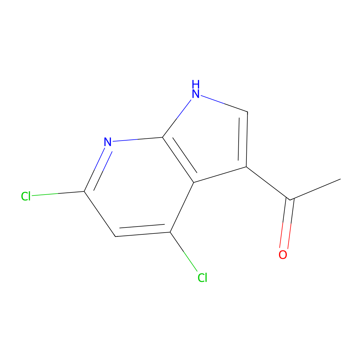 3-Acetyl-4,6-dichloro-7-azaindole molecular structure, CAS 1427504-18-4