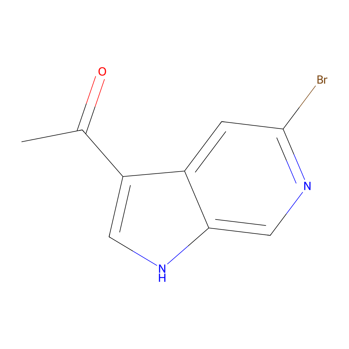 1-(5-Bromo-1H-pyrrolo[2,3-c]pyridin-3-yl)ethanone molecular structure, CAS 1427504-22-0