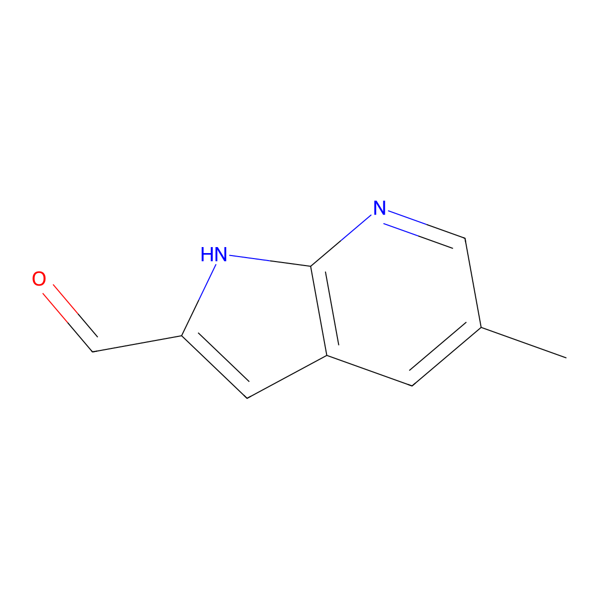 5-Methyl-1H-pyrrolo[2,3-b]pyridine-2-carbaldehyde molecular structure, CAS 1427504-27-5