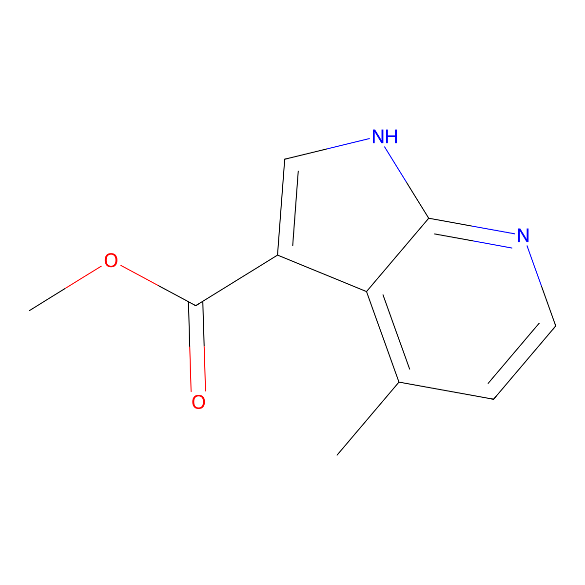 4-Methyl-7-azaindole-3-carboxylic acid methyl ester molecular structure, CAS 1427504-34-4