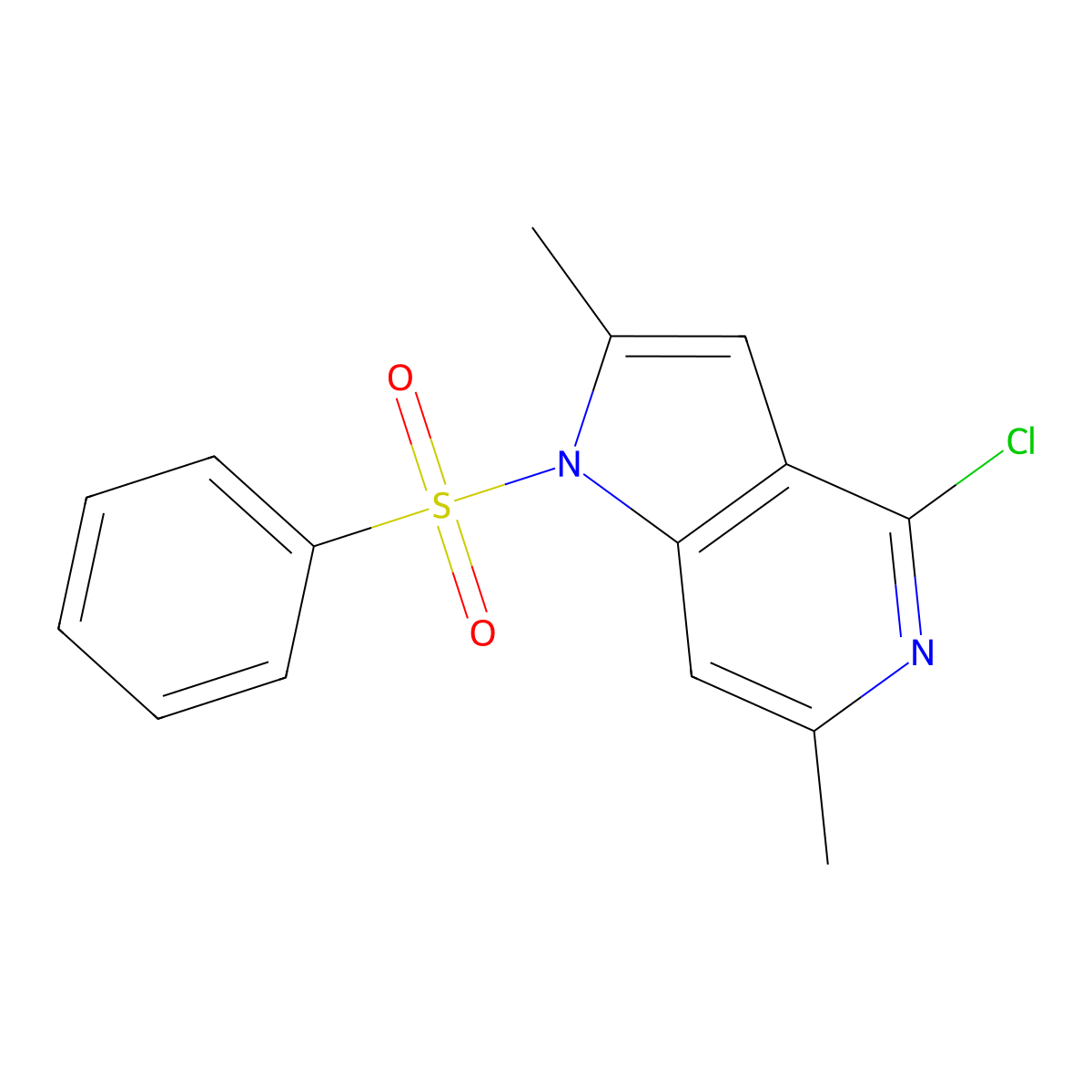 1-Benzenesulfonyl-4-Chloro-2,6-dimethyl-5-azaindole molecular structure, CAS 1427504-35-5