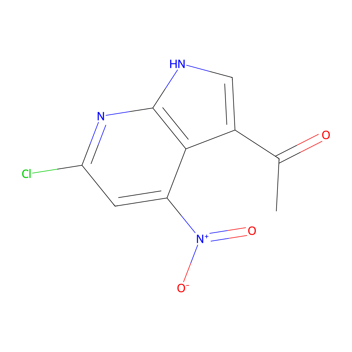3-Acetyl-6-chloro-4-nitro-7-azaindole molecular structure, CAS 1427504-39-9
